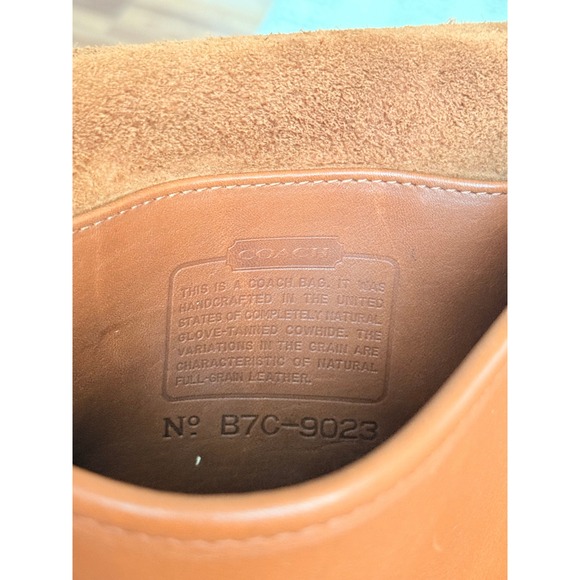 Vintage Coach Leather Mini Willis Winnie No.B7C-9023 British Tan Dowel Top - Picture 9 of 12